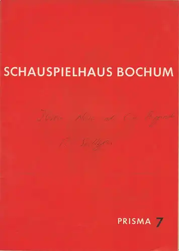 Schauspielhaus Bochum, Hans Schalla, Jochen Jachmann, Max Fritzsche: Programmheft NORA oder Ein Puppenheim von Henrik Ibsen PRISMA 7 Spielzeit 1960 / 61. 