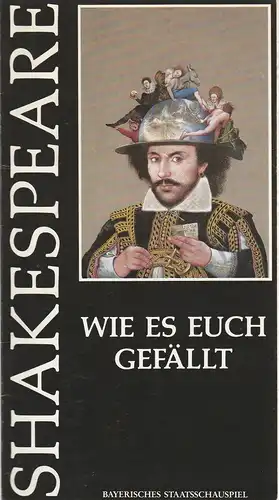 Bayerisches Staatsschauspiel, Prinzregententheater, Günther Beelitz, Uwe B. Carstensen, Wilfried Hösl ( Fotos ): Programmheft Wie es euch gefällt von William Shakespeare Premiere 29. September 1988 Prinzregententheater Spielzeit 1988 / 89 Heft 33. 