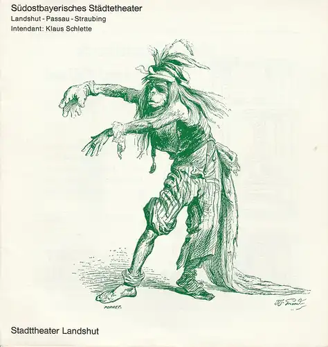 Südostbayerisches Städtetheater Landshut - Passau - Straubing, Klaus Schlette, Andrea Ott: Programmheft Sophokles: KÖNIG OIDIPUS Spielzeit 1971 / 72 Heft 4. 