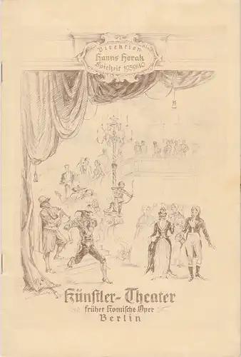 Künstlertheater ( vormals Komische Oper ), Hanns Horak: Programmheft Aimee oder Der gesunde Menschenverstand. Komödie von Heinz Coubier Spielzeit 1939 / 40 3. Quartal 1939. 