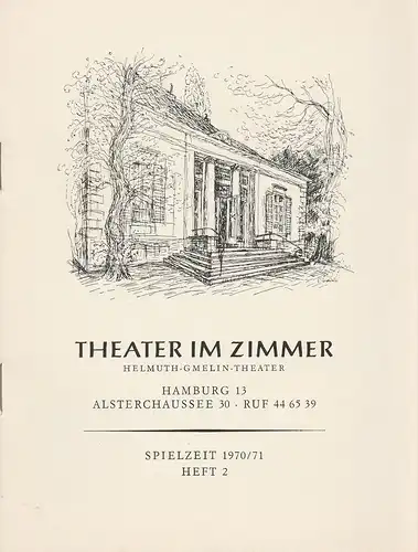 Theater im Zimmer, Eckard Knuth, Klaus Merx: Programmheft Harold Pinter: Die Geburtstagsfeier Spielzeit 1970 / 71 Heft 2 September / Oktober 1970. 