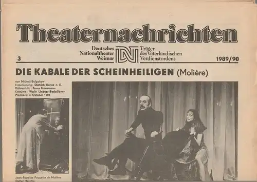 Deutsches Nationaltheater Weimar, Fritz Wendrich, Christine Schild: Theaternachrichten Deutsches Nationaltheater Weimar 3 - 1989 / 90. 