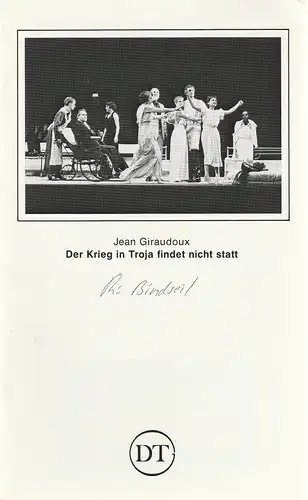 Deutsches Theater in Göttingen, Günther Fleckenstein, Norbert Baensch: Programmheft Jean Giraudoux: Der Krieg in Troja findet nicht statt Spielzeit 1984 / 85 Heft 535. 