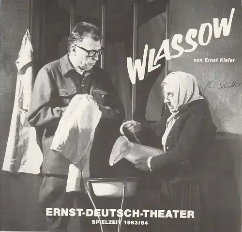 Ernst-Deutsch-Theater, Friedrich Schütter, Wolfgang Borchert, Hans-Peter Kurr, Jürgen Apel, Bernd Schöttke, Heinz Löwendorf, Jutta Ungelenk-Stamp ( Probenfotos ) Programmheft Uraufführung WLASSOW von Ernst Kiefer Premiere...