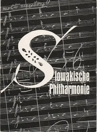 Konzertdirektion Landgraf: Programmheft SLOWAKSICHE PHILHARMONIE. 