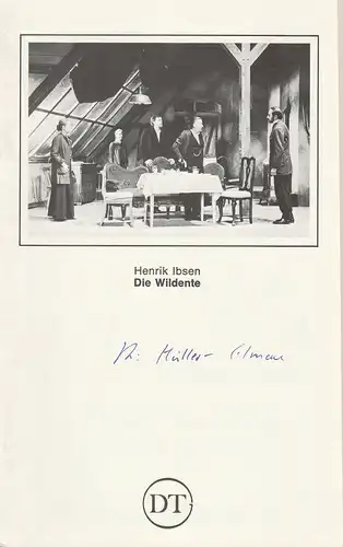 Deutsches Theater in Göttingen, Günther Fleckenstein, Norbert Baensch: Programmheft DIE WILDENTE. Schauspiel von Henrik Ibsen Spielzeit 1981 / 82 Heft 495. 