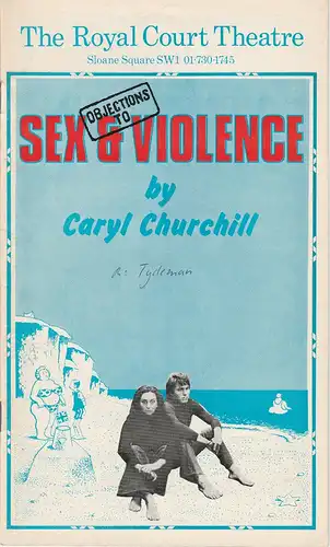 The Royal Court Theatre London: Programmheft Objections to Sex & Violence by Caryl Churchill. First performed 2nd January 1975. 