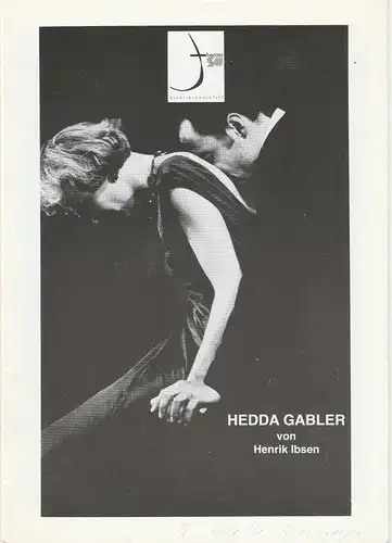 Theater der Stadt Schweinfurt, Rüdiger R. Nenzel: Programmheft Hedda Gabler von Henrik Ibsen Spielzeit 1995 / 96 Heft 19. 