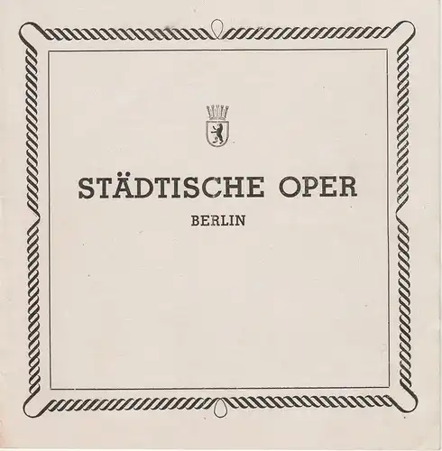 Städtische Oper Berlin: Programmheft OTHELLO. Oper von Giuseppe Verdi. Montag 2. Juni 1947. 
