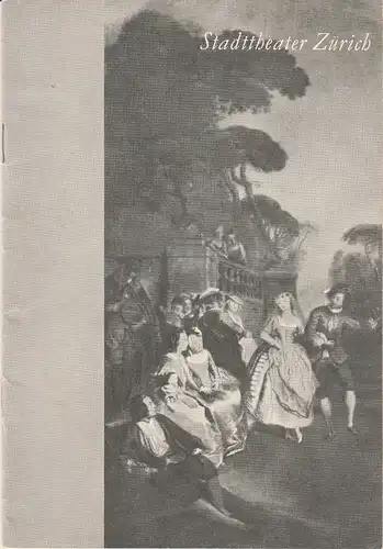 Stadttheater Zürich, Hans Zimmermann: Blätter des Stadttheaters Zürich Spielzeit 1952 / 53 Nr. 15. 