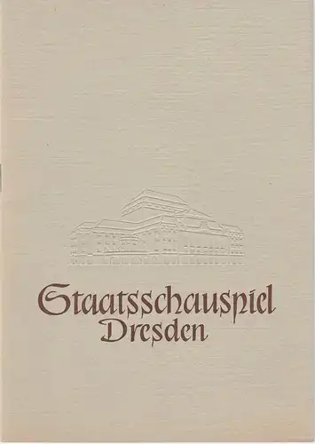 Staatsschauspiel Dresden, Heinrich Allmeroth, Heinz Pietzsch, Gerda Hegewald: Programmheft MACBETH. Tragödie von William Shakespeare Spielzeit 1957 / 58 Heft 8. 