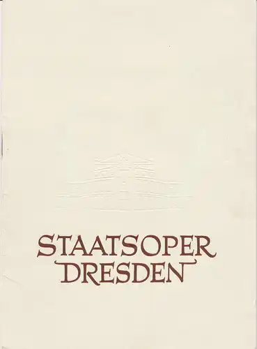 Staatsoper Dresden, Heinrich Allmeroth, Eberhard Sprink, Jürgen Beythien: Programmheft DIE NACHTIGALL. Ballett von Helmut Schreiber Spielzeit 1958 / 1959 Reihe B Nr. 1. 