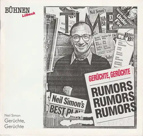 Bühnen Lübeck, Hans Thoenies, Walter Hollender: Programmheft GERÜCHTE, GERÜCHTE von Neil Simon. Premiere 14. September 1990 Kammerspiele Spielzeit 1990 / 91 Heft 1. 