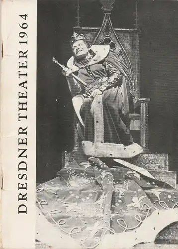 Staatstheater Dresden, Gerd Michael Henneberg, Jurt Neuber, Ursula Kleebank: Theatervorschau Nr. 8 für das Jahr 1964. Staatsoper Staatsschauspiel Staatsoperette Theater der Jungen Generation. 