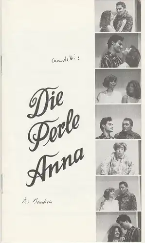 Städtebundtheater Hof, Reinhold Röttger, Andrea Hödebeck: Programmheft Marc Camoletti: DIE PERLE ANNA Premiere 9. April 1986. 