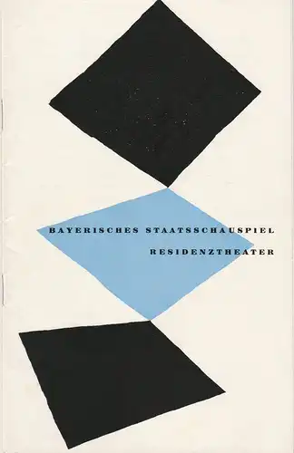 Bayerisches Staatsschauspiel Helmut Henrichs, Walter Haug: Programmheft Neuinszenierung Lope de Vega DIE KLUGE NÄRRIN Premiere 23. Dezember 1959 Residenztheater Spielzeit 1959 / 60 Heft 4. 