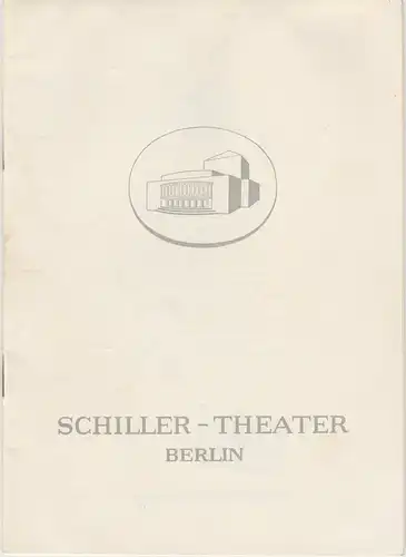 Schiller-Theater Berlin, Boleslaw Barlog, Albert Beßler: Programmheft William Shakespeare Maß für Maß Spielzeit 1956 / 57 Heft 58. 