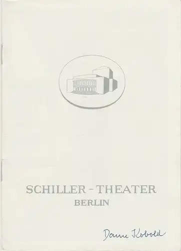 Schiller-Theater Berlin, Boleslaw Barlog, Albert Beßler: Programmheft Calderon DAME KOBOLD Spielzeit 1955 / 56  Heft 54. 