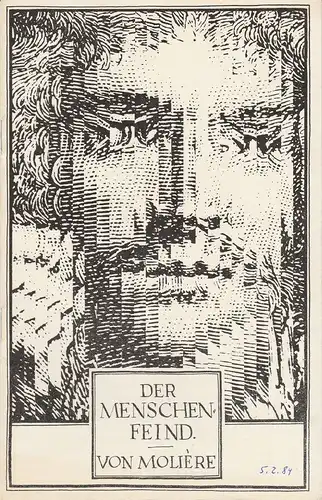 Staatsschauspiel Dresden, Gerhard Wolfram, Hans-Martin Rahner, Matthias Blumhagen: Programmheft Moliere: DER MENSCHENFEIND Premiere 21. Juni 1983. 