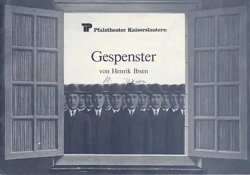 Pfalztheater Kaiserslautern, Wolfgang Blum, Christa Müller: Programmheft GESPENSTER. Familiendrama von Henrik Ibsen. Spielzeit 1979 / 80 Heft 20. 