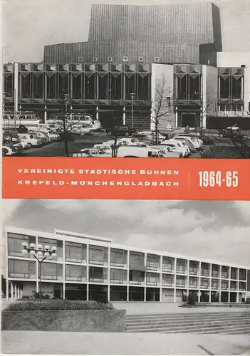 Vereinigte Städtische Bühnen Krefeld-Mönchengladbach, Herbert Decker, Walter Eichner, Hermann Koch: Programmheft William Shakespeare DER KAUFMANN VON VENEDIG 10. Oktober 1964  Spielzeit 1964 / 65 Heft 4. 