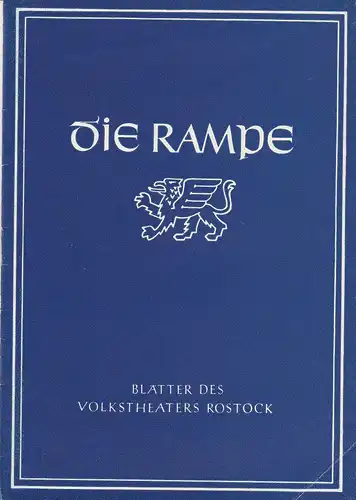 Volkstheater Rostock, Hanns Anselm Perten, Hans Fetting: Programmheft Mozart: DIE HOCHZEIT DES FIGARO Spielzeit 1955 / 56. 