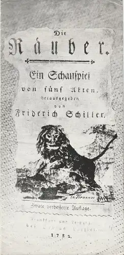 Theater der Bergarbeiter Senftenberg, Ulf Reiher, Gisela Mueller-Stahl, Barbara Kahle: Programmheft Friedrich Schiller DIE RÄUBER Spielzeit 1970 / 71 Heft 10. 