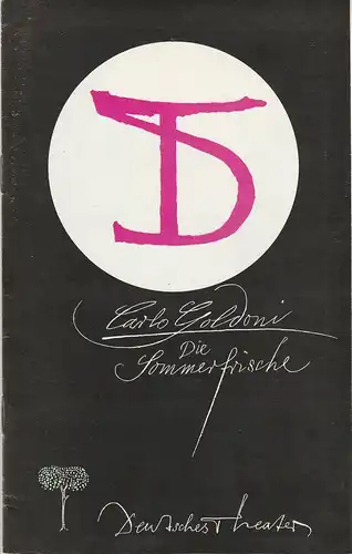 Deutsches Theater und Kammerspiele Berlin Staatstheater der DDR, Gerhard Wolfram, Kurt Seeger, Heinz Rohloff: Programmheft Carlo Goldoni: DIE SOMMERFRISCHE Premiere 22. Mai 1974. 