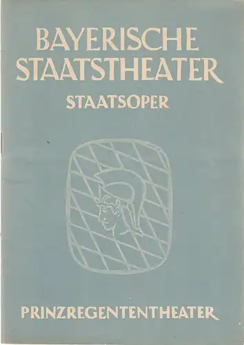 Bayerische Staatstheater, Georg Hartmann, Hermann Frieß: Programmheft Giuseppe Verdi RIGOLETTO 12. Januar 1952 Prinzregententheater Spielzeit 1951 / 52 Heft 4. 