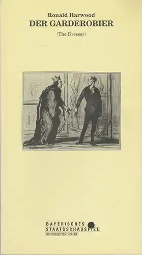 Bayerisches Staatsschauspiel, Prinzregententheater, Günther Beelitz, Guido Huller, Almut Fischer, Silvia Stammen, Wilfried Hösl ( Fotos ): Programmheft Der Garderobier von Ronald Harwood Heft Nr. 73 Premiere 29. Juni Prinzregententheater. 