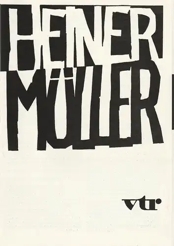 Volkstheater Rostock, Ekkehard Prophet, Eva Zapf, Martina Witte, Wolfgang Holz, Wolfgang Flesch: Programmheft Heiner Müller WOLOKOLAMSKER CHAUSSEE I-III Premiere 13. Januar 1988 Ateliertheater 93. Spielzeit 1987 / 88. 