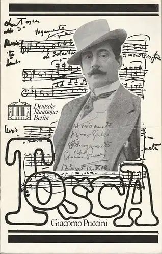Deutsche Staatsoper Berlin DDR, Werner Otto, Wolfgang Jerzak, Rolf Kanzler: Programmheft Giacomo Puccini TOSCA. 