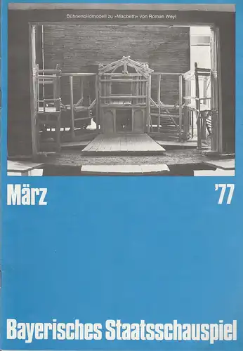 Bayerisches Staatsschauspiel, Kurt Meisel, Jörg-Dieter Haas, Claus Seitz, Gül Oswatitsch, Jean-Marie Bottequin. Programmheft Peter Shaffer EQUUS 4. März 1977 Cuvillies-Theater Heft März 1977. 