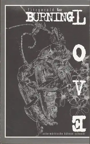 Uckermärkische Bühnen Schwedt, Reinhard Simon, Waltraud Bartsch, Björn Reinhardt: Programmheft Fizgerald Kusz BURNING LOVE Premiere 27. April 1996 Spielzeit 1995 / 96 Heft 6. 
