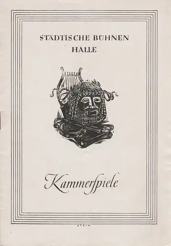 Städtische Bühnen Halle, Wilhelm Gröhl: Programmheft Gioachino Antonio Rossini DER BARBIER VON SEVILLA Kammerspiele 1951. 