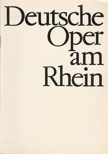 Deutsche Oper am Rhein-Theatergemeinschaft Düsseldorf-Duisburg, Grischa Barfuss, Rolf Trouwborst, Manfred von Stein, Rudolf Eimke und Elfi Hess ( Szenenfotos ): Programmheft Richard Wagner DIE WALKÜRE 15. Juni 1968 Spielzeit 1967 / 68. 