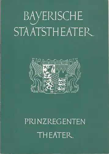 Bayerische Staatstheater, Hermann Frieß, Herbert List, Emil Preetorius: Programmheft Ludwig van Beethoven FIDELIO 19. April 1962 Prinzregenten Theater Spielzeit 1961 / 62 Heft 7. 