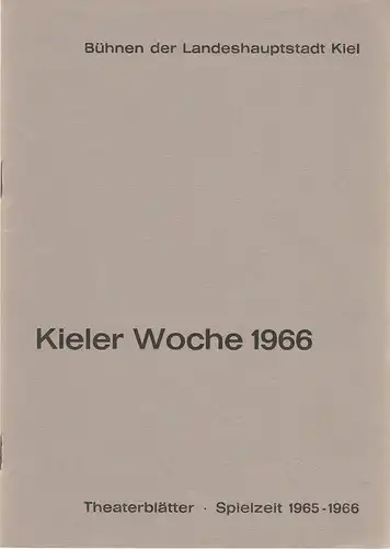 Bühnen der Landeshauptstadt Kiel, Joachim Klaiber, Peter Kleinschmidt, Lutz Liebelt,  Peter-Jürgen Gudd: Programmheft Giuseppe Verdi IL TRVATORE 21. Juni 1966 Stadttheater Spielzeit 1965 / 66. 