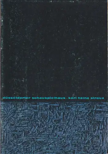 Düsseldorfer Schauspielhaus, Karl Heinz Stroux: Programmheft William Shakespeare DAS WINTERMÄRCHEN 25. März 1962 Spielzeit 1961 / 62 Heft VII. 