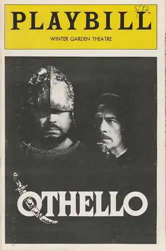Playbill inc., Winter Garden Theatre,  Gerald Schoenfeld, Bernard B. Jacobs: Programmheft William Shakespeare OTHELLO  3. Februar bis 23. Mai 1982. 