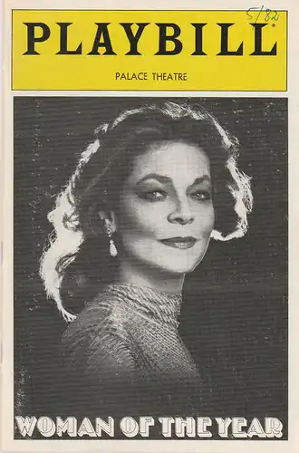 Playbill, PALACE THEATRE: Programmheft Lauren Bacall in WOMAN OF THE YEAR May 1982. 