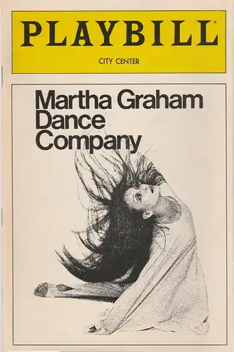 Playbill, CITY CENTER: Programmheft MARTHA GRAHAM DANCE COMPANY June 1982. 