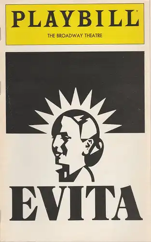 Playbill, THE BROADWAY THEATRE: Programmheft Andrew Lloyd Webber EVITA March 1981. 