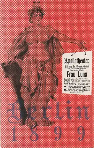 Metropol-Theater, Hans Pitra, Otto Schdeidereit, Frans Haacken: Programmheft Paul Lincke FRAU LUNA Spielzeit 1956 / 57. 