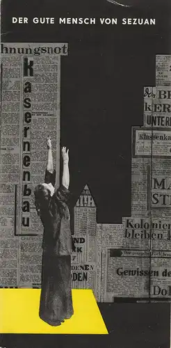 Berliner Ensemble Am Schiffbauerdamm, Helene Weigel, U. Pintzka: Programmheft Bertolt Brecht DER GUTE MENSCH VON SEZUAN 1958. 