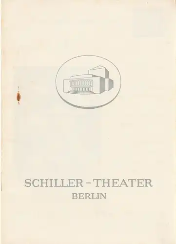 Schiller-Theater, Boleslaw Barlog, Albert Beßler: Programmheft Heinrich von Kleist DAS KÄTHCHEN VON HEILBRONN Spielzeit 1957 / 58 Heft 69. 