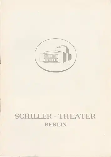 Schiller-Theater, Boleslaw Barlog, Albert Beßler: Programmheft Jean Giraudoux DIE IRRE VON CHAILLOT Spielzeit 1959 / 60 Heft 83. 