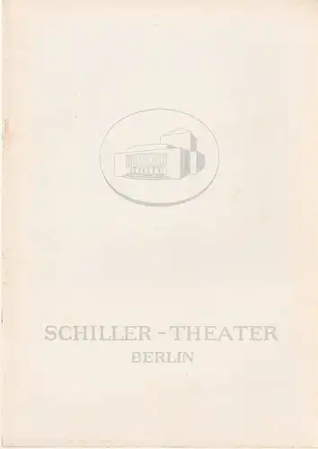 Schiller-Theater, Boleslaw Barlog, Albert Beßler: Programmheft Heinrich von Kleist PRINZ FRIEDRICH VON HOMBURG Spielzeit 1959 / 60 Heft 90. 