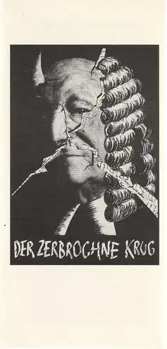 Vorpommersche Landesbühne Anklam, Wolfgang Bordel: Programmheft Heinrich von Kleist DER ZERBROCHNE KRUG Premiere 24. Februar 1996  Spielzeit 46 zerbrochene. 