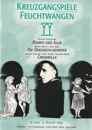 Stadt Feuchtwangen, Rolf Rüdiger Eckard, Lis Verhoeven, Stella Maria Adorf, Irmgard Schmidt, Heiko Rogge, Sandor Domonkos ( Probenfotos ): Programmheft KREUZGANGSPIELE FEUCHTWANGEN 13. Juni bis 5. August 1995. 